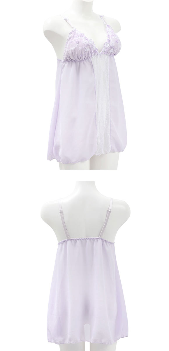 サンエイ SANEI ギュピールレース 小花刺繍 スリップ カップ付き