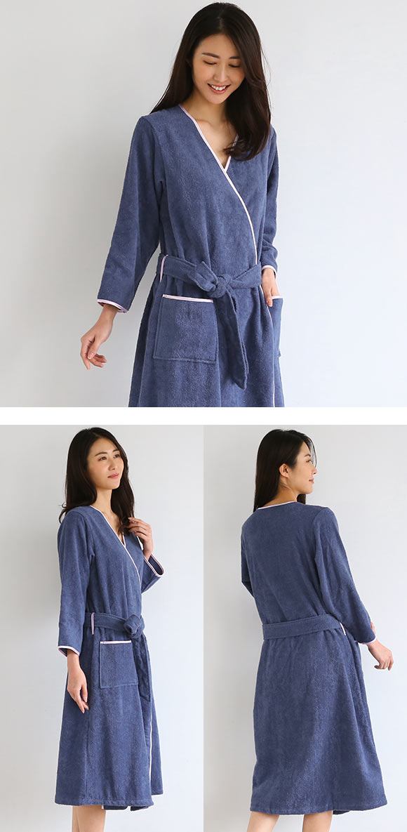ルームウェア バスローブ 綿100％ 着るタオル バスタオル バスラップ ワンピース パイル 涼しい 夏 薄手 お風呂上り 汗