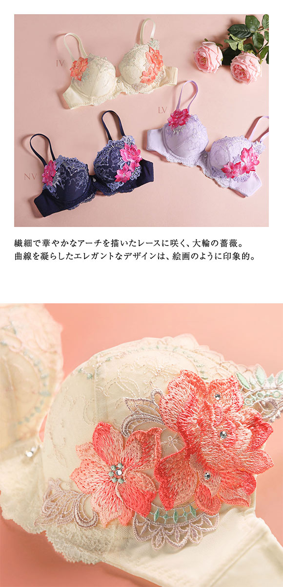 HIMICO 端麗で愛らしい Rosa Raffinato ブラジャー BCDEF 009series 単品