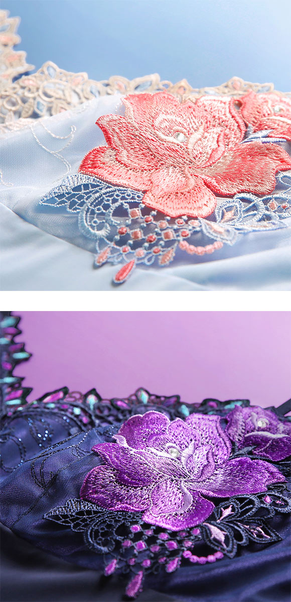 HIMICO 優美で絢爛に魅せる Ammirare Rosa スリップ ロングキャミソール ML 010series ランジェリー