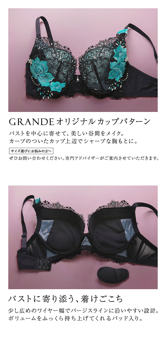 HIMICO GRANDE ヒミコ ブラジャー 大きいサイズ アンダー85 G H I 単品 001series グラマーサイズ ランジェリー