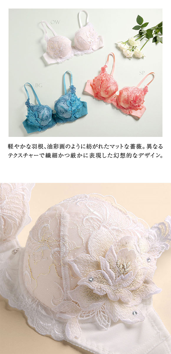 HIMICO 美しい羽根を纏う Rosa degli Angeli ブラジャー BCDEF 017series 単品
