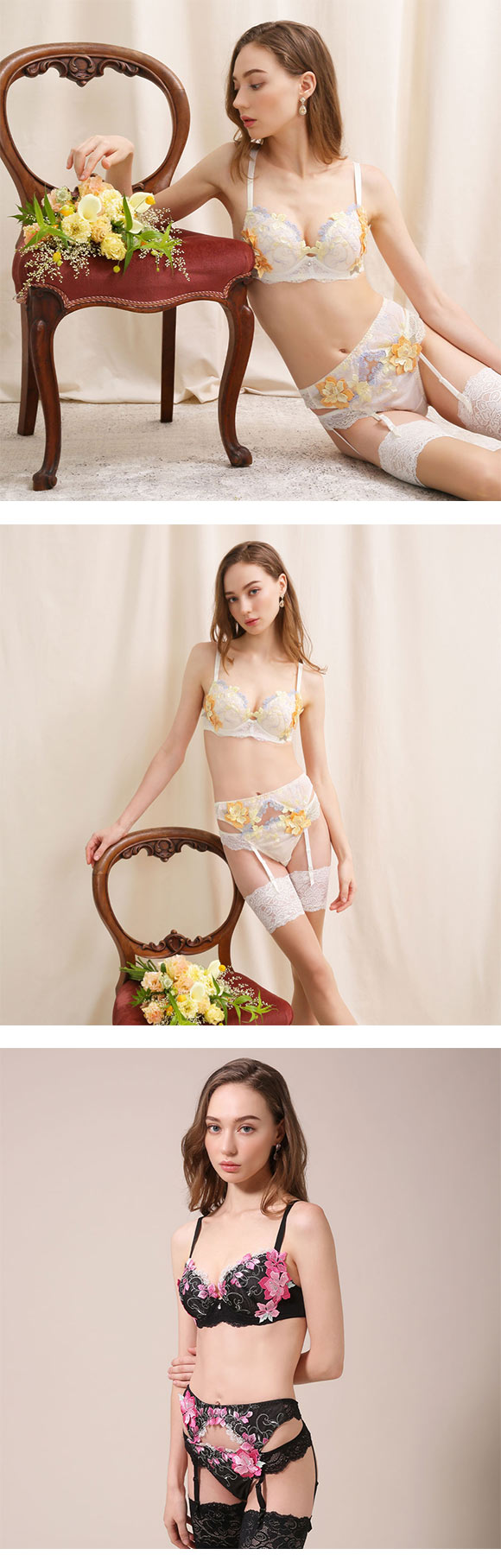 HIMICO ヒミコ 023series スリップ ロングキャミソール M L ランジェリー