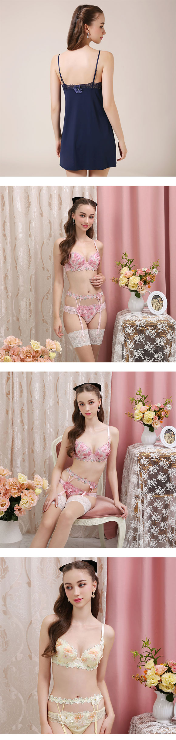 ヒミコ 026シリーズ スリップ ロングキャミソール M L ランジェリー HIMICO