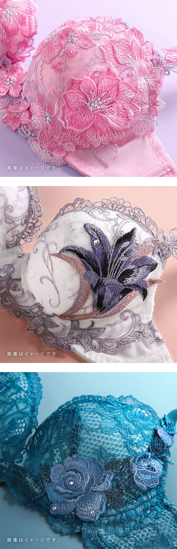 ヒミコ ブラジャー 福袋 大きいサイズ レディース セット 刺繍レース 2026 お得 下着 3点