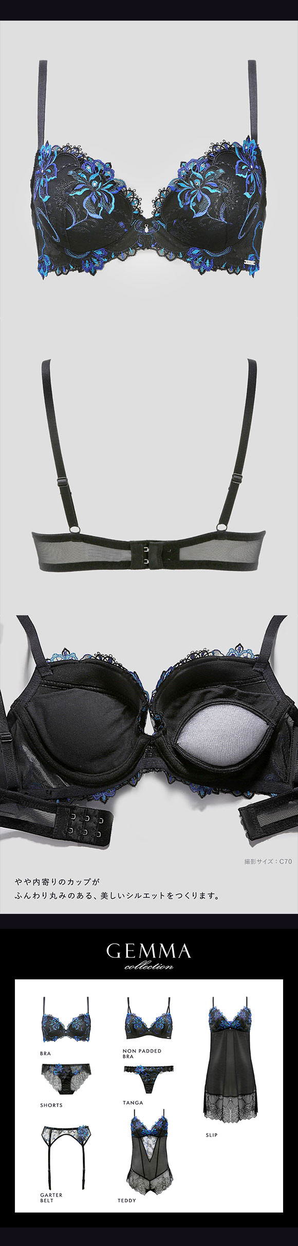 HIMICO estasiare GEMMA ブラジャー ランジェリー BCDEF 002series 単品