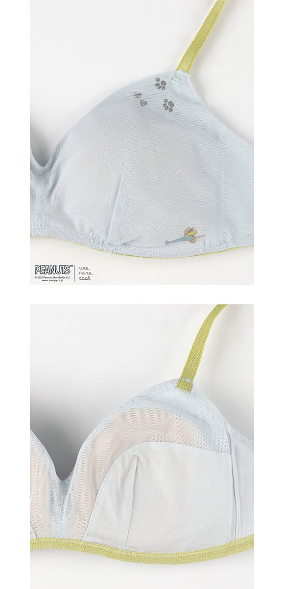 ウンナナクール 特別な日以外の364日つけたくなるブラ PEANUTS × une nana cool 364 レース ノンワイヤーブラ 364ブラ スヌーピー une nana cool