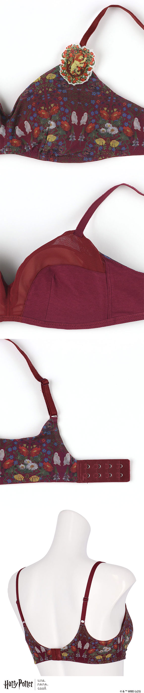 ウンナナクール Harry Potter × une nana cool 364 レース 特別な日以外の364日つけたくなるブラ ノンワイヤーブラ 364ブラ ハリー・ポッター