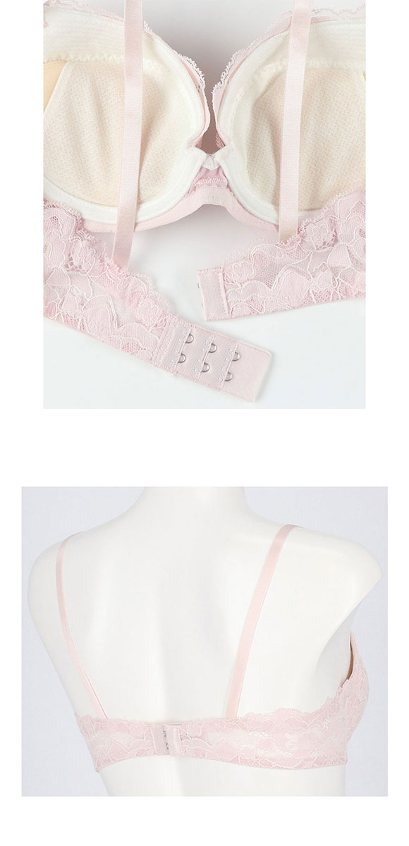 ウンナナクール リボンブラ レース 胸もとフィットながもち 動いても、キレイはつづく 3/4カップブラジャー  単品