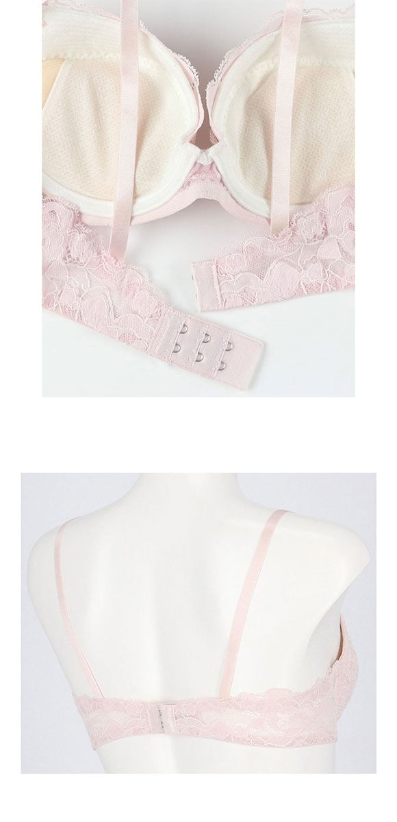 ウンナナクール リボンブラ レース 胸もとフィットながもち 動いても、キレイはつづく 3/4カップブラジャー  単品