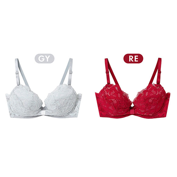 ウンナナクール リボンブラ レース 胸もとフィットながもち 動いても、キレイはつづく 3/4カップブラジャー une nana cool