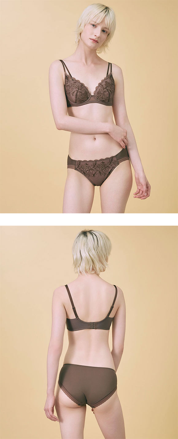 ウンナナクール 小さく見せるブラ ミニマイザーブラ レース フルカップ ブラジャー 単品 大きいサイズ une nana cool