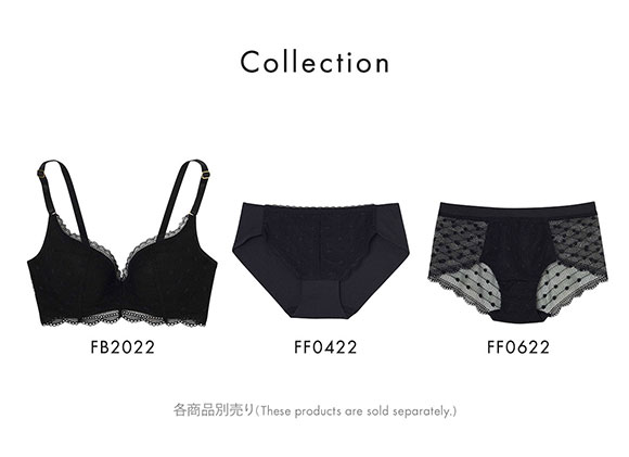 ウンナナクール une nana cool ポルカドットモールド 3/4カップブラジャー 単品