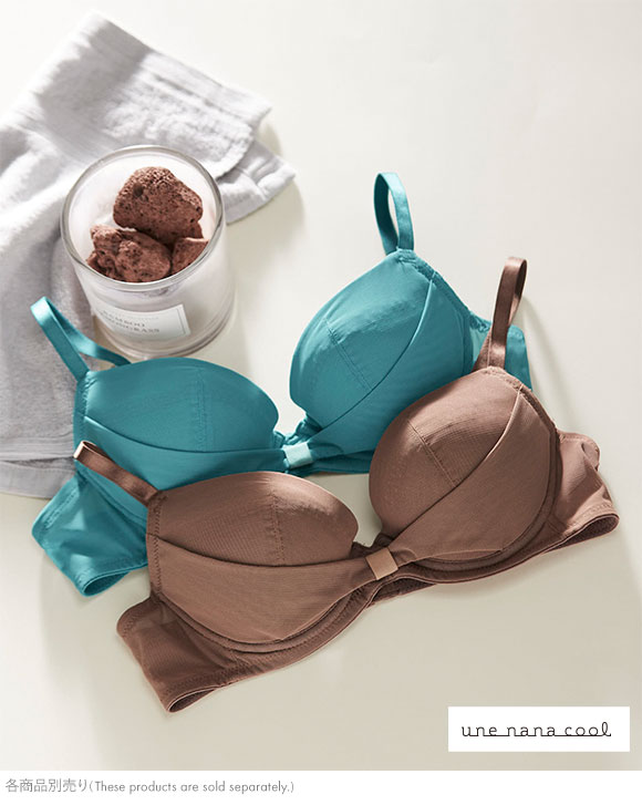 ウンナナクール une nana cool リボンブラ 胸もとフィットながもち 動いても、キレイはつづく 3/4カップブラジャー 単品