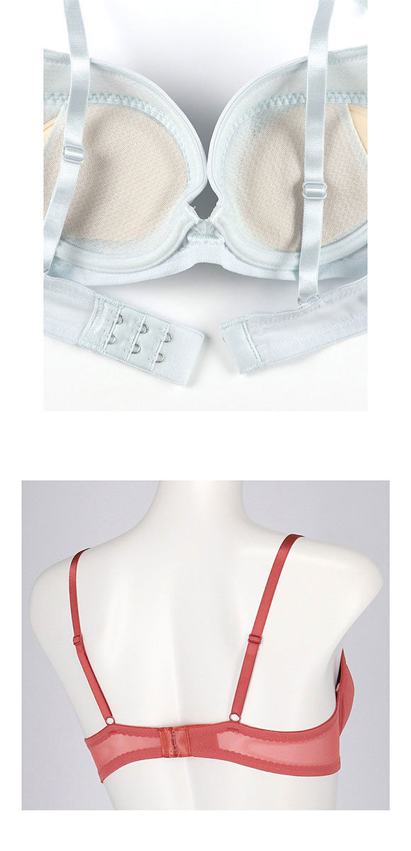 ウンナナクール une nana cool リボンブラ 胸もとフィットながもち 動いても、キレイはつづく 3/4カップブラジャー 単品