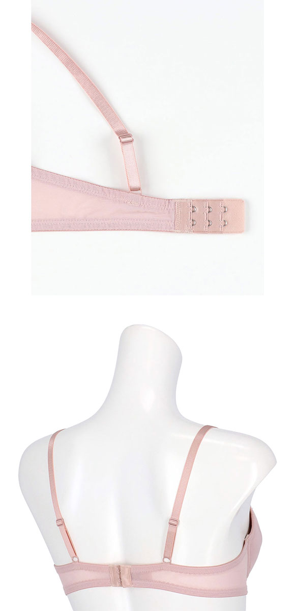 ウンナナクール une nana cool リボンブラ 胸もとフィットながもち 動いても、キレイはつづく 3/4カップブラジャー