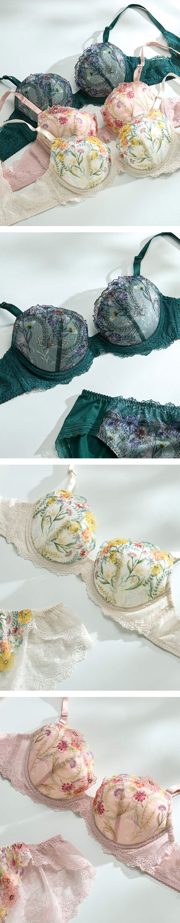 ウンナナクール Steppe Flower 3/4カップ ブラジャー une nana cool