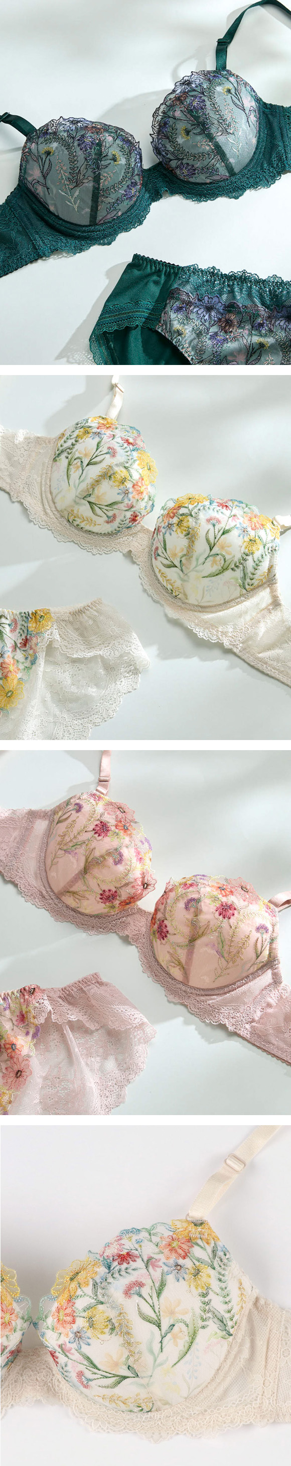 ウンナナクール Steppe Flower 3/4カップ ブラジャー une nana cool