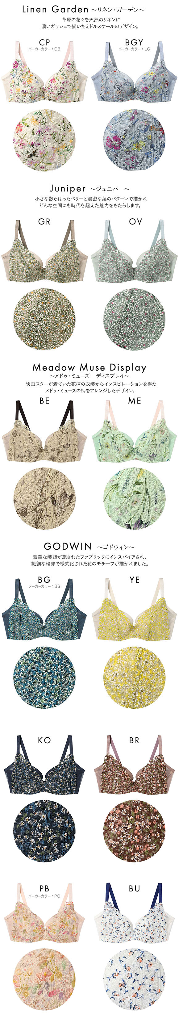 ウンナナクール 脇スッキリ さあ、わたし MADE WITH LIBERTY FABRIC レース 3/4カップブラジャー une nana cool 大きいサイズ
