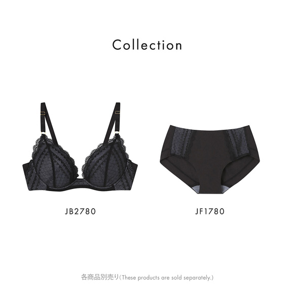 ウンナナクール ビタードットコットン 3/4カップブラジャー 綿混 前中心が痛くなりにくい 全サイズ同一価格 une nana cool