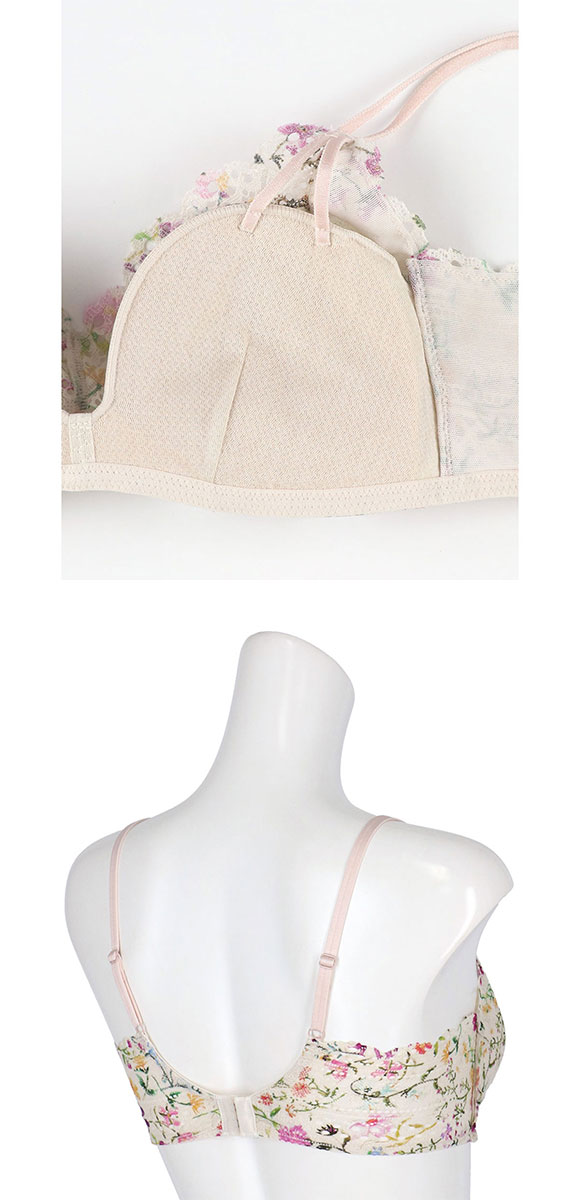 ウンナナクール 特別な日以外の364日つけたくなるブラ 364ブラ レース MADE WITH LIBERTY FABRIC ノンワイヤーブラ une nana cool 大きいサイズ