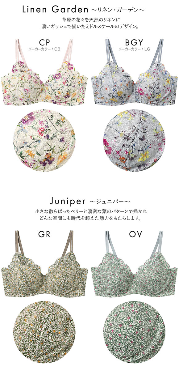ウンナナクール 特別な日以外の364日つけたくなるブラ 364ブラ レース MADE WITH LIBERTY FABRIC ノンワイヤーブラ une nana cool 大きいサイズ