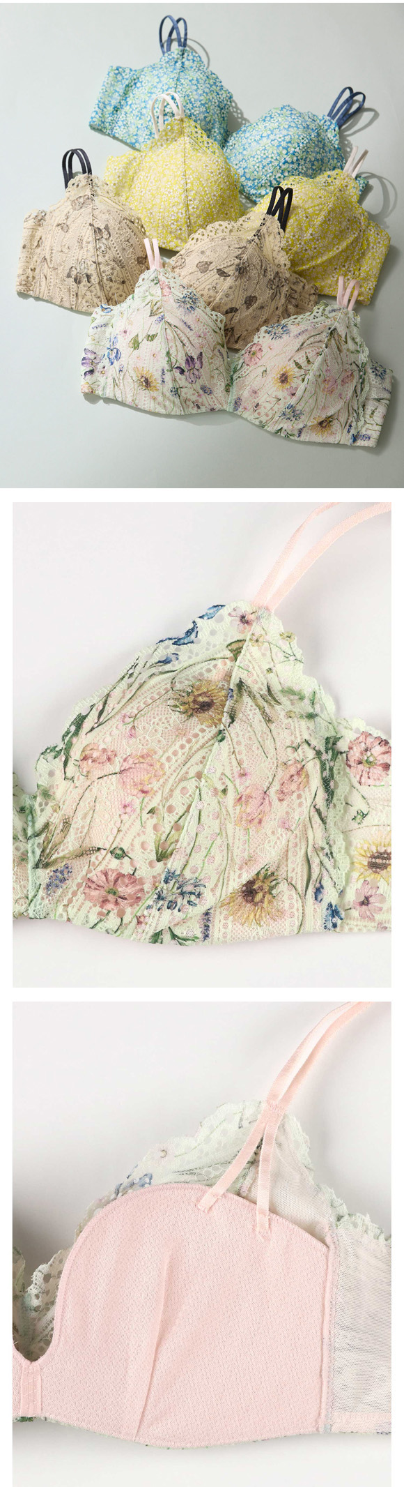 ウンナナクール リニューアル 特別な日以外の364日つけたくなるブラ 364ブラ レース MADE WITH LIBERTY FABRIC ノンワイヤーブラ 単品 une nana cool