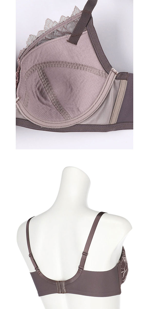 ウンナナクール 小さく見せるブラ ミニマイザーブラ レース フルカップ ブラジャー une nana cool 単品