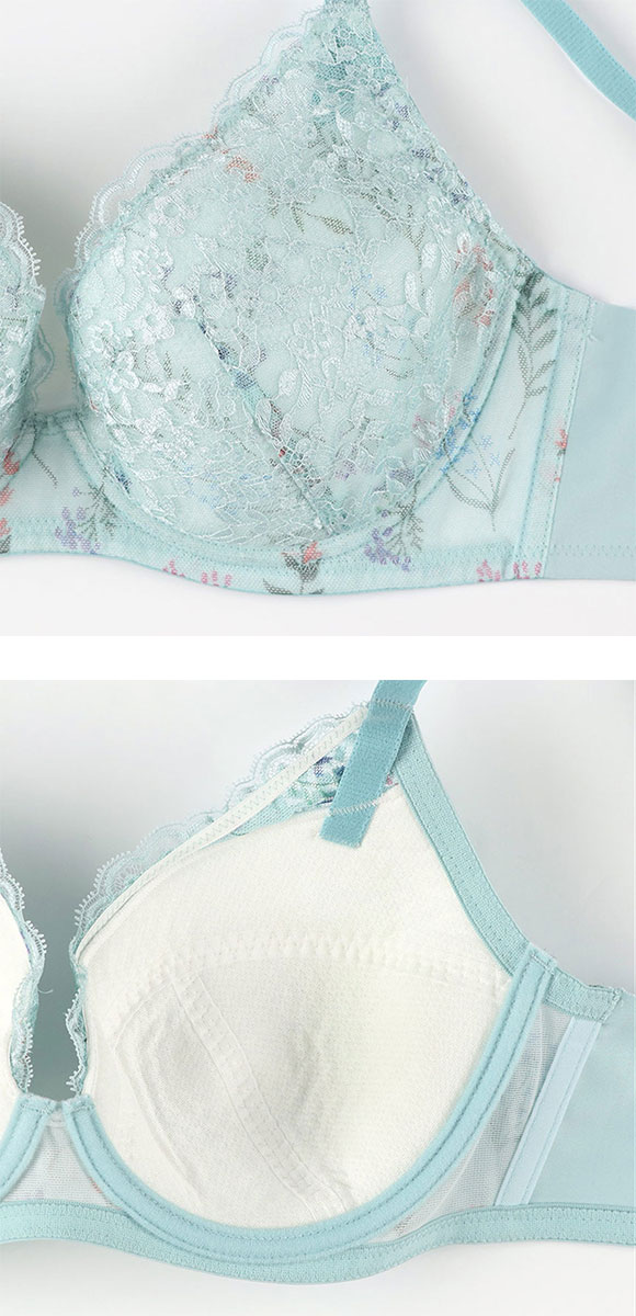 ウンナナクール 小さく見せるブラ ミニマイザーブラ 繊細で美しいリバーレースを使用 フルカップ ブラジャー 大きいサイズ une nana cool