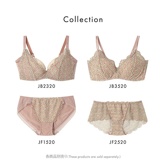 ウンナナクール une nana cool 特別な日以外の364日つけたくなるブラ 364ブラ 総レース MADE WITH LIBERTY FABRIC ショーツ 単品