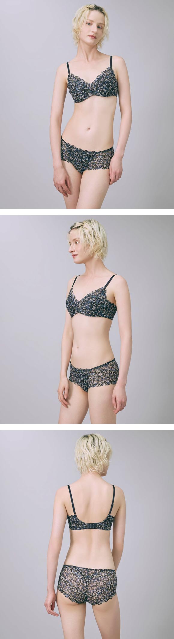 ウンナナクール リニューアル 特別な日以外の364日つけたくなるブラ 364ブラ 総レース MADE WITH LIBERTY FABRIC ショーツ 単品 une nana cool