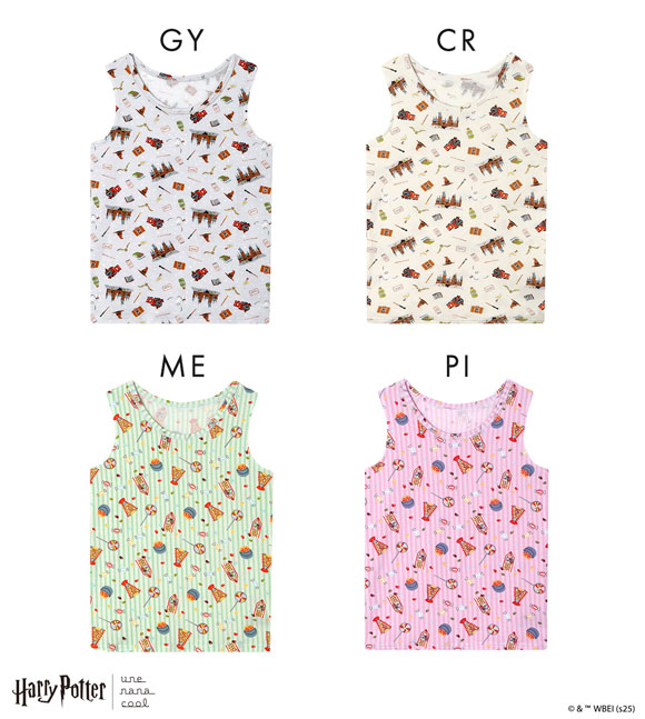 ウンナナクール Harry Potter × une nana cool キッズ ノースリーブ 男女児兼用トップ ハリー・ポッター