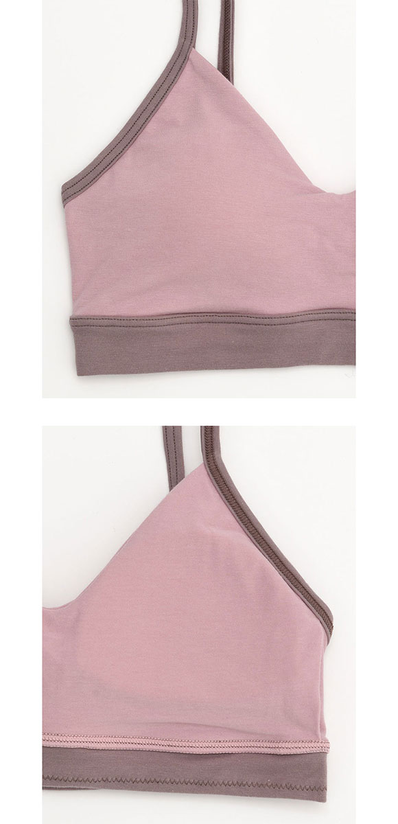 ウンナナクール une nana cool カラーブロッキング ノンワイヤー ブラジャー 単品