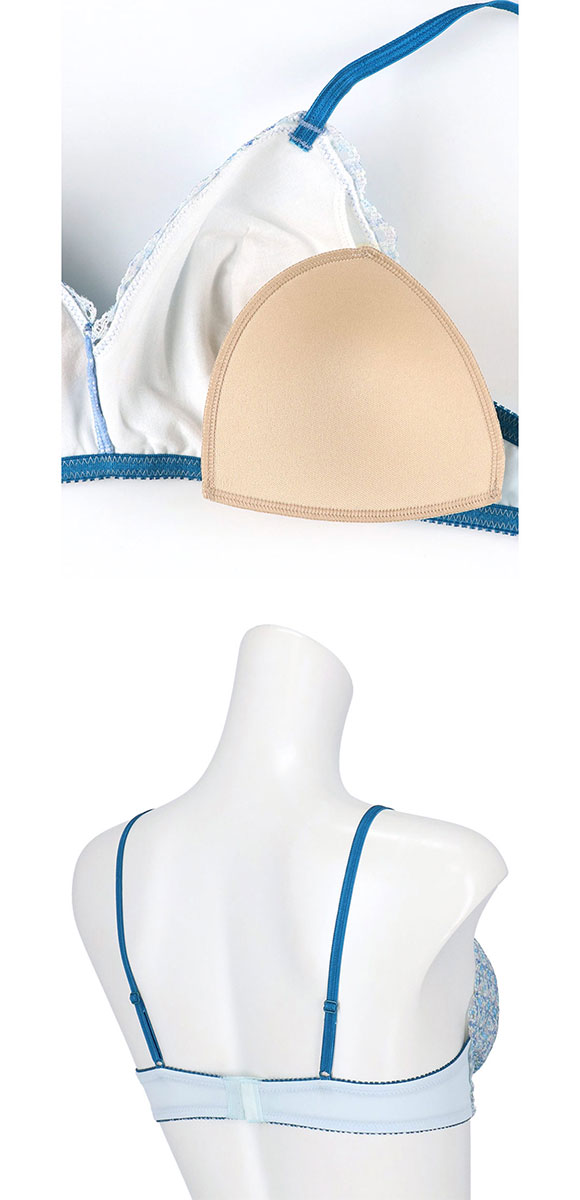 ウンナナクール MADE WITH LIBERTY FABRIC 三角レース ノンワイヤーブラ une nana cool