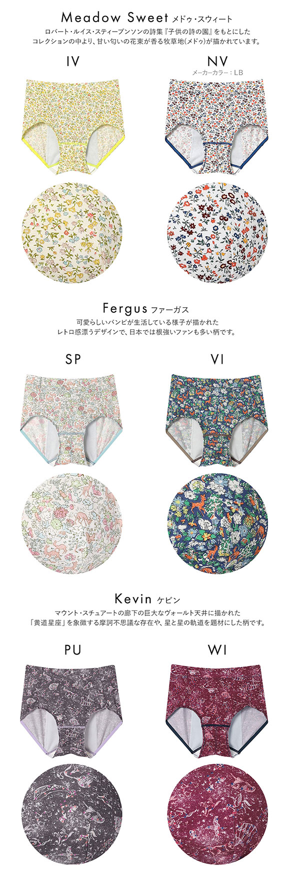 ウンナナクール une nana cool MADE WITH LIBERTY. FABRIC ナイト用 サニタリーショーツ 単品