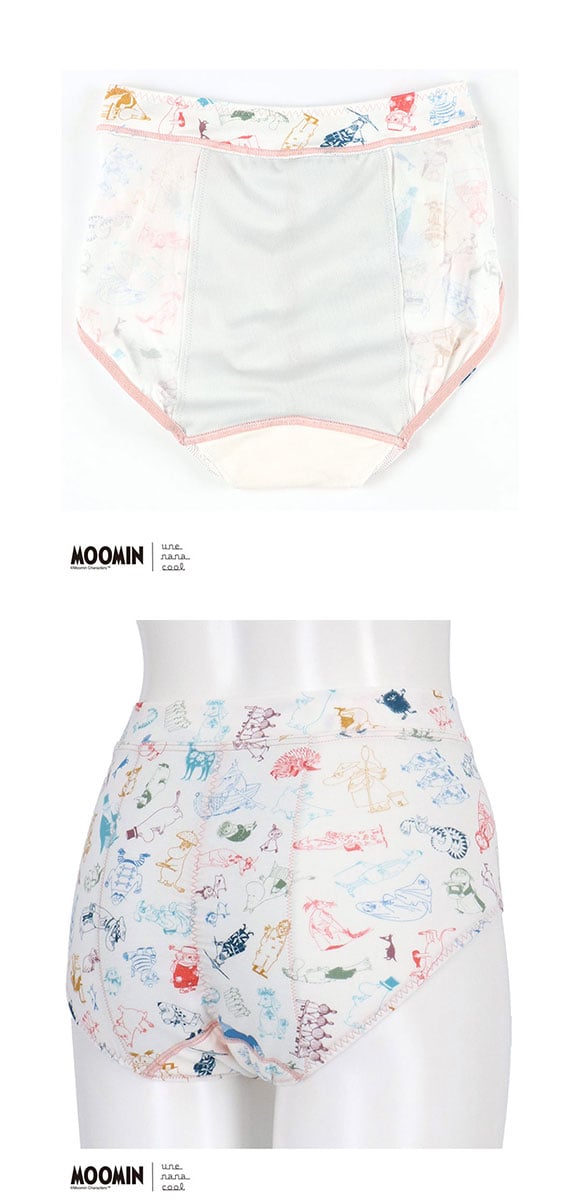 ウンナナクール MOOMIN × une nana cool ナイト用 サニタリーショーツ ムーミン