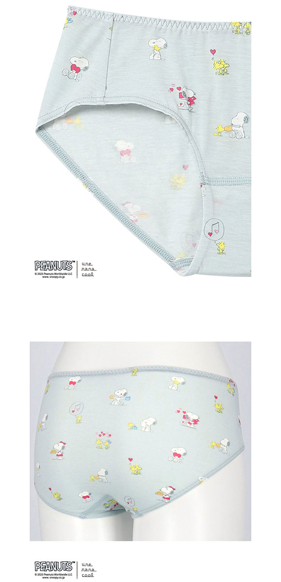 ウンナナクール PEANUTS × une nana cool メンズボクサーパンツ スヌーピー 前閉じ