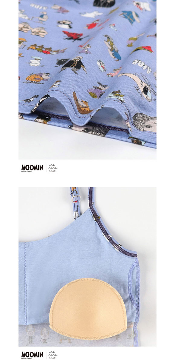 ウンナナクール MOOMIN × une nana cool カップ付きインナー キャミソール ムーミン