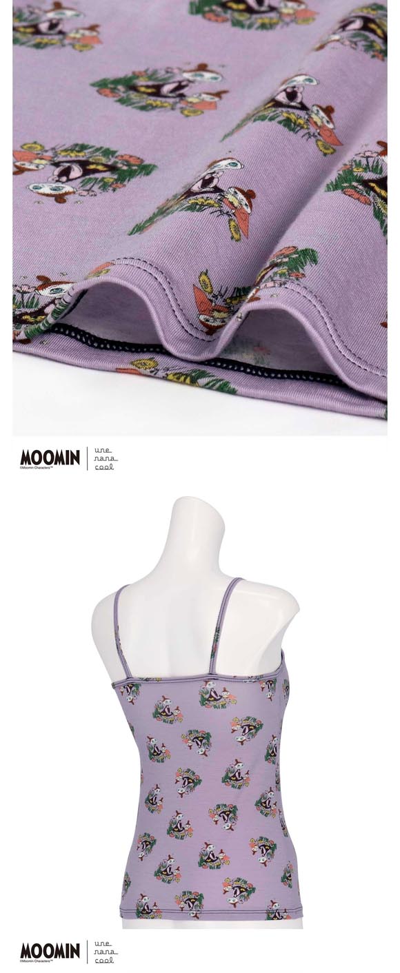 ウンナナクール MOOMIN × une nana cool カップ付きインナー キャミソール ムーミン