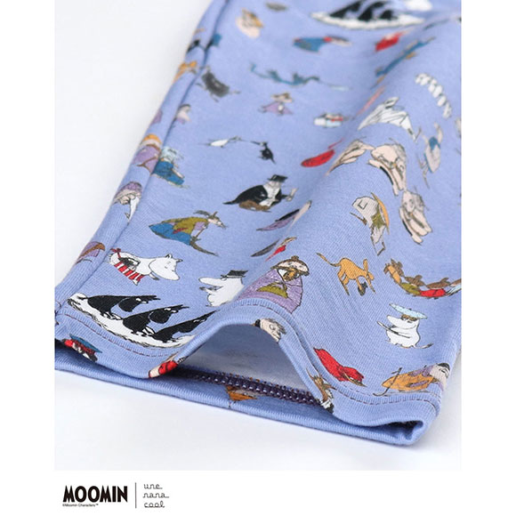 ウンナナクール MOOMIN × une nana cool ハラマキ付きレギンス ボトムス 足首丈 ムーミン