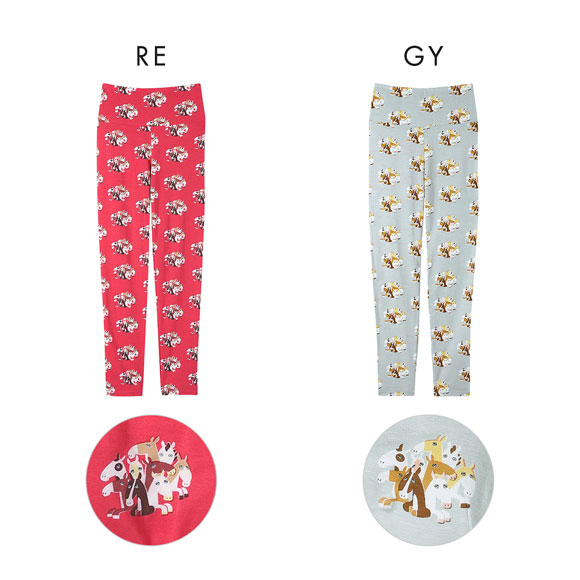 ウンナナクール 2026年お年賀「まるっとうまくいく」 ハラマキ付きレギンス ボトムス 足首丈 une nana cool