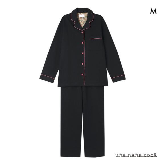 ウンナナクール 綿混 32 CM天竺パジャマ MADE WITH LIBERTY FABRIC ルームウェア 上下セット 長袖 レディース une nana cool
