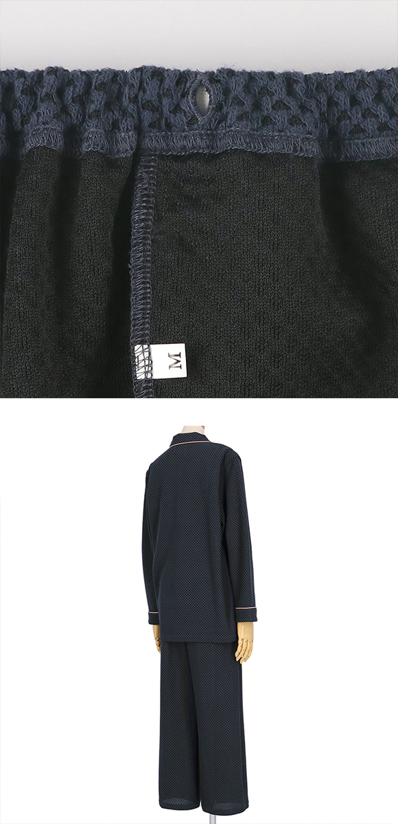 ウンナナクール 綿混 丸襟ぽこぽこ New Year パジャマ ルームウェア 上下セット 長袖 レディース une nana cool