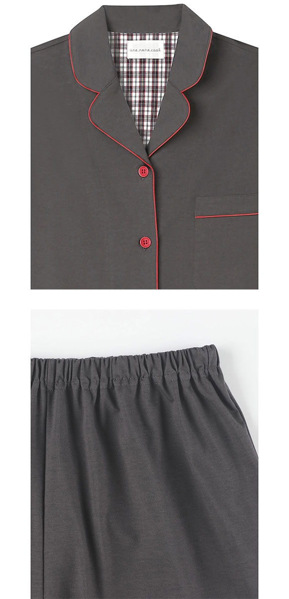 ウンナナクール 綿混 なめらか天竺パジャマ ルームウェア 上下セット 長袖 レディース une nana cool