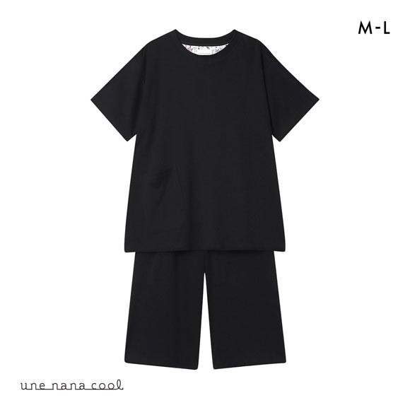 ウンナナクール 綿100％ なめらかシルケットスムース半袖パジャマ MADE WITH LIBERTY FABRIC ルームウェア une nana cool