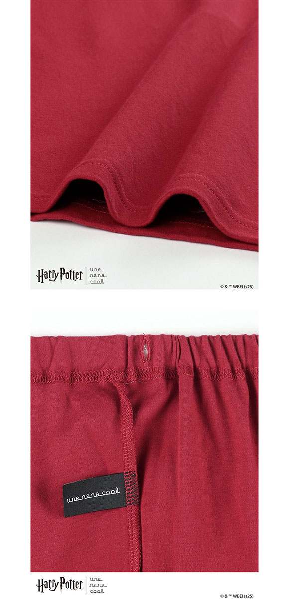 ハリー・ポッター × ウンナナクール Harry Potter 綿100％ 開襟半袖パジャマ ルームウェア パジャマ 上下セット une nana cool