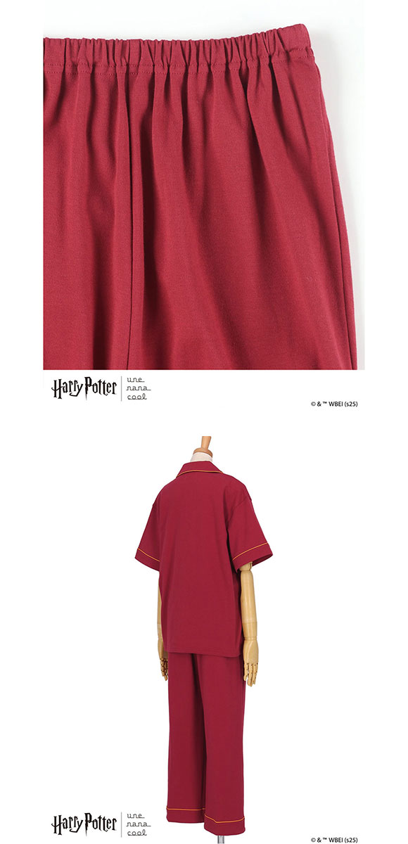 ハリー・ポッター × ウンナナクール Harry Potter 綿100％ 開襟半袖パジャマ ルームウェア パジャマ 上下セット une nana cool