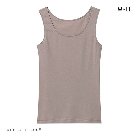 ウンナナクール une nana cool 綿混 夏向けニット ノースリーブ タンクトップ インナー