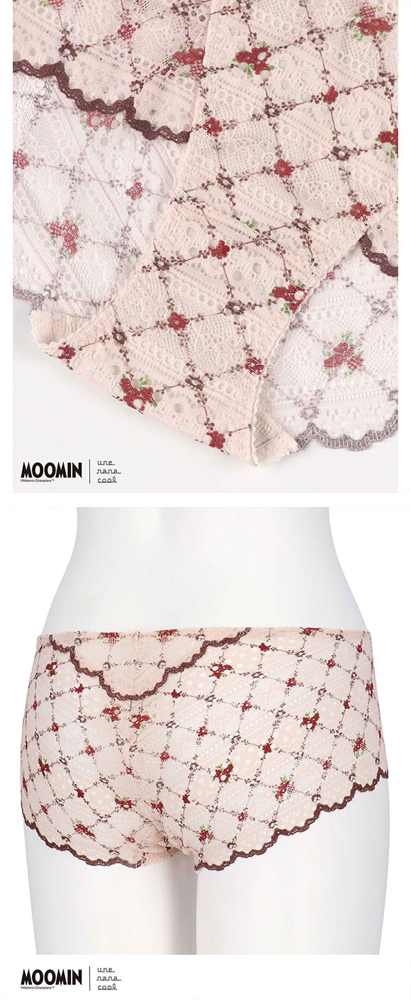 ウンナナクール MOOMIN × une nana cool 364 レース リニューアル 総レースショーツ スタンダード ムーミン ショーツ