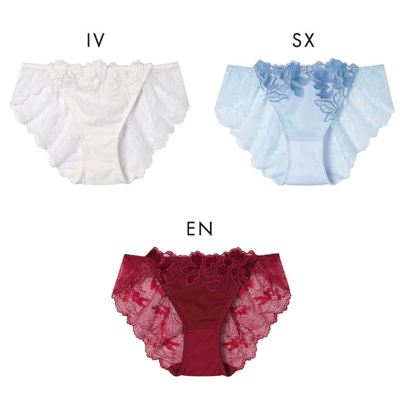 ウンナナクール ベロアのレースが特別感を演出 レースショーツ バックレース une nana cool